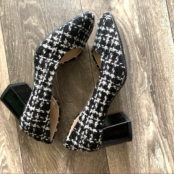 Alex Marie Tweed Plaid sequin block heels Size 6.5 - Picture 8 of 11